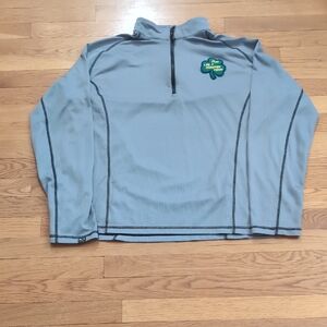 Men's Gray Quarter-Zip Sweatshirt with Notre Dame Logo